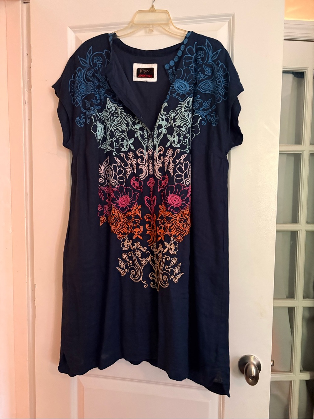 Johnny Was lovely embroidered dress.